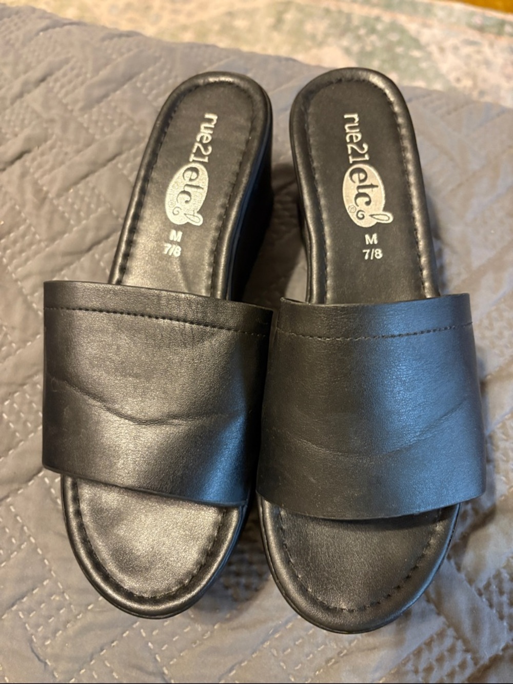 Rue21 Black Slide Heels